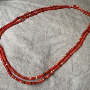 Handmade Vintage Coral Beaded Necklace